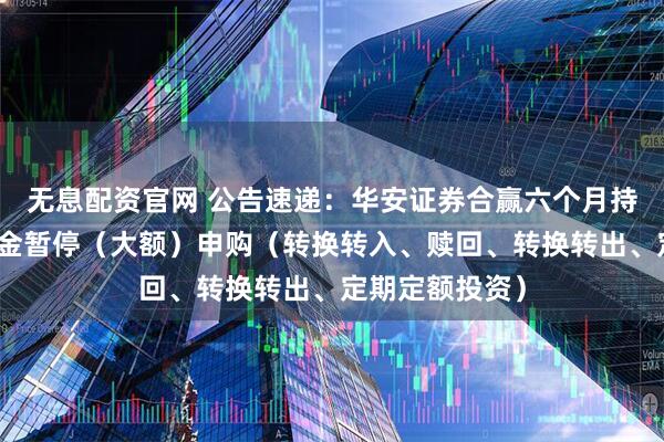 无息配资官网 公告速递:华安证券合赢六个月持有债券基金基金暂停(大额)申购(转换转入、赎回、转换转出、定期定额投资)
